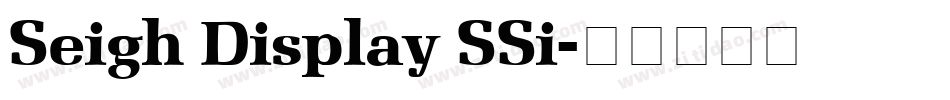 Seigh Display SSi字体转换